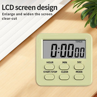 Mini Temporizador Digital Electrónico con Pantalla LCD, Funciona con Pilas AAA, Ecológico, Temporizador Magnético para Cocina, Acabado Perfecto