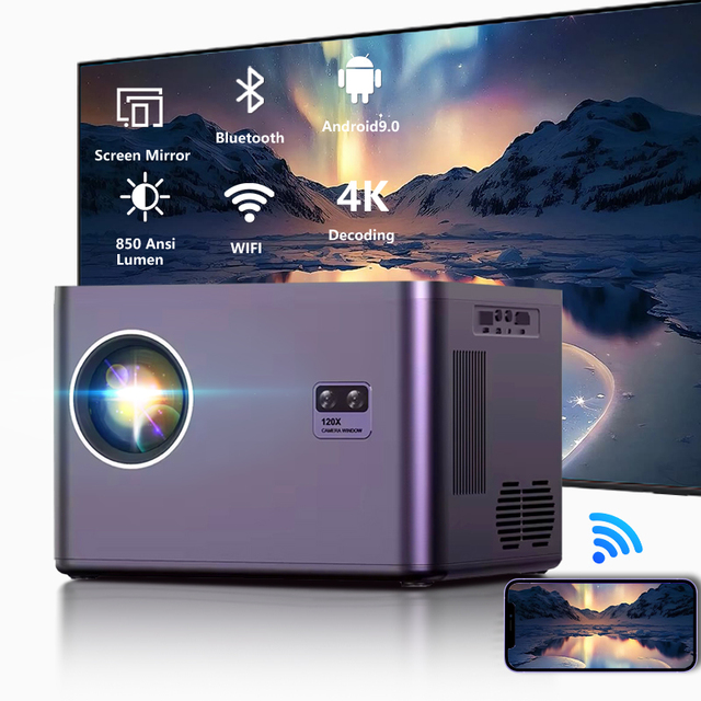 AOKANG 4K Interactive Ultra Short Intelligent Portable Hy300 Projector 4K Android 12 Wifi Bt5