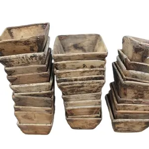 चीनी थोक सस्ते पुराने प्राचीन बॉक्स गृह सजावट मूल लकड़ी चावल माप