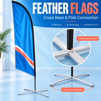 Banderoles publicitaires extérieures personnalisées avec logo imprimé, drapeaux plume en tissu pour la plage, drapeaux plume promotionnels