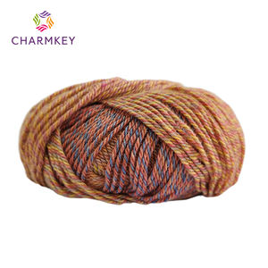 เส้นด้ายขนสัตว์ผสมถักนิตติ้งสำหรับเด็กผ้าขน50% 8/2มีสี - Product Image 3