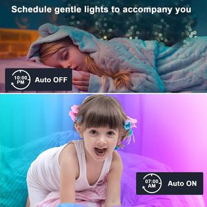 Phòng ngủ Đảng trang trí nội thất 65.6ft thông minh <span class=keywords><strong>LED</strong></span> Strip <span class=keywords><strong>Lights</strong></span> âm nhạc Sync Color Changing <span class=keywords><strong>Led</strong></span> <span class=keywords><strong>Lights</strong></span> với ứng dụng điều khiển - Product Image 4