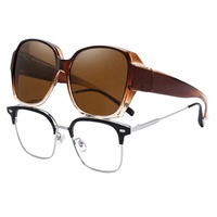 Lunettes de soleil polarisées à clipser pour femmes, compatibles avec les lunettes de vue, monture intégrale élégante en TR90, protection UV400 pour l'extérieur