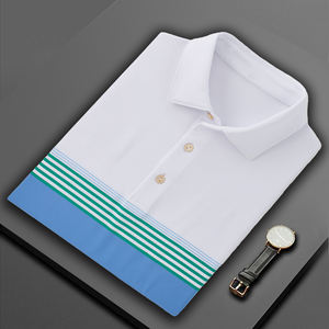 T-shirt de luxe OEM pour hommes de haute qualité à séchage rapide coupe ajustée pour polo de golf avec logo personnalisé motif d'impression numérique surdimensionné - Product Image 6