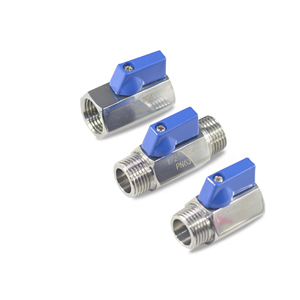 Mini-vanne à boisseau sphérique en acier inoxydable 304, haute pression, résistante à la corrosion, connecteur fileté, contrôle des fluides - Product Image 1