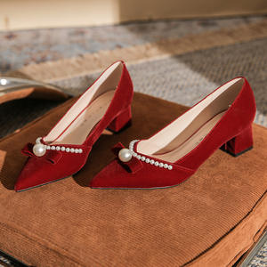 Zapatos de Novia Rojos, Elegantes y Sensuales, de Tacón Alto, Formales, Cerrados, con Tacón de Aguja, Atemporales para Verano/Invierno - Product Image 6