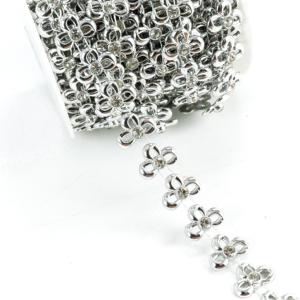 Rhinestone <strong>Elastic</strong> Style Mesh <strong>Trimming</strong> 10 Yards/roll Flower Shape Mesh <strong>Crystal</strong> a Row Plastic Rhinestone <strong>Trimming</strong> Wholesale - Product Image 3