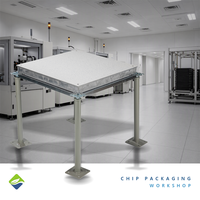 Sistem Lantai Terangkat Panel Aluminium 600x600mm FFH 200mm Konduktif ESD untuk Ruang Kontrol Gedung Perkantoran Pemasok Grosir