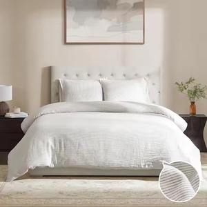 Juego de Ropa de Cama de Lino Orgánico, Elegante, Suave, Duradero y Transpirable, Sábana Plana para Regalos de Hotel y Hogar - Product Image 1