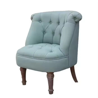 Fauteuil d'appoint en cuir élégant et luxueux, fauteuil en bois pour salon, meubles de haute qualité, décoration intérieure