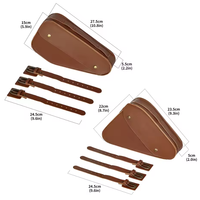 Sac de cadre de vélo en cuir PU rétro, petit sac triangulaire pour tube de vélo, pochette à outils de réparation, sac multifonction portable