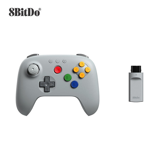 8BitDo N64 2.4G Wireless Controller for Original N64 Console, Analogue 3D, and PC(Grey)