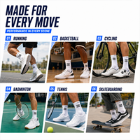 Chaussettes de course confortables à séchage rapide en tricot, chaussettes de sport unisexes, chaussettes de sport respirantes résistantes à la transpiration avec logo personnalisé