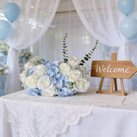 Floraise C-167 OEM, boule de fleurs artificielle moderne en soie marron de haute qualité, 50 cm, 60 cm, pour la décoration de centre de table de mariage
