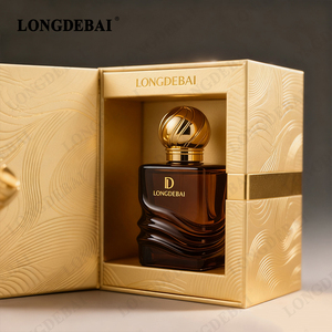 Custom New Design Luxury Unique Perfume <b>Spray</b> <b>Bottle</b> 30ml 50ml 100ml Crimp Amber <b>Empty</b> Glass Perfume <b>Bottle</b> with Gold Cap - Product Image 3