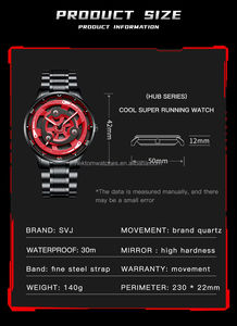 นาฬิกาข้อมือลิขสิทธิ์แท้ 3 มิติ รุ่น Soul Hub Locomotive หมุนได้ ตัวละครการ์ตูน อุจิวะ มาดาระ นาฬิกาควอตซ์ กันน้ำ หมุนได้ 360 องศา - Product Image 6