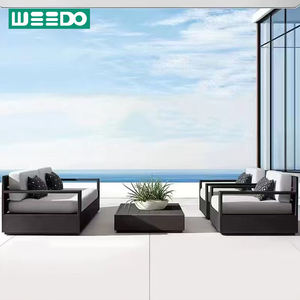 طقم أريكة خارجية من الألومنيوم بسعر المصنع، مقاوم للماء وأشعة الشمس، يرفع مستوى فناءك وحديقتك وفيلتك وشرفاتك - Product Image 1