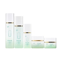 Botol Kaca Perawatan Kulit dengan Pompa Lotion Toner 120ml Lotion 100ml Serum 40ml Krim Wajah 50g & 30g Botol Sampel Kosong