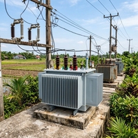 Équipement électrique Ganzhong S13-M 10kV Transformateur immergé dans l'huile à trois enroulements 50Hz 50kVA-2500kVA à faibles pertes IEC CE pour sous-stations solaires/éoliennes/rurales/VE