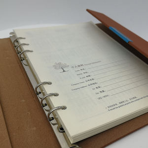 Cuaderno ejecutivo reciclado barato personalizado ecológico con bolígrafo ecológico adjunto - Product Image 4