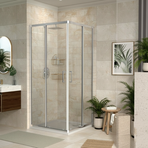 Promotion : Cabine de douche <span class=keywords><strong>double</strong></span> coulissante avec fonction étanche, base de douche en <span class=keywords><strong>verre</strong></span> trempé et porte de douche coulissante - Product Image 6