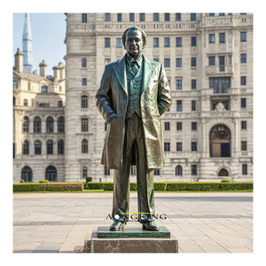 <span class=keywords><strong>Statue</strong></span> de samouraï japonais en bronze grandeur nature pour jardin extérieur, sculpture en laiton, homme debout - Product Image 4