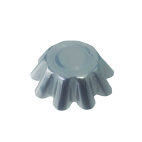 Conteneur rond en aluminium avec couvercle en aluminium, qualité alimentaire, résistant au four, écologique, pour tartelettes aux œufs, pâtisserie, dessert