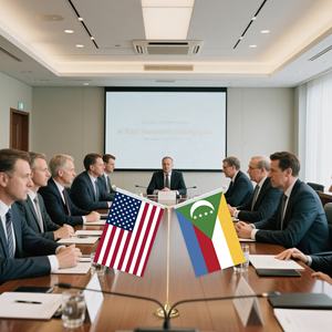 Флаг Comoros настольный флаг зеленый белый красный желтый полоса и Луна Звезда стол для конференц-зала с украшением - Product Image 4