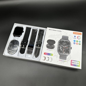 WK76 Mate seri 9 3 tali, jam tangan pintar olahraga nirkabel Stereo Hifi Bluetooth Earphone dengan fitur pemutar musik - Product Image 4