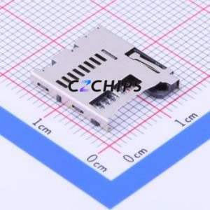 TF-101A-P3 SD Card / Memory Card Connector SMD Connector Self-Return Type MicroSD Card (TF Card) Card Holder 1.85mm - Product Image 1