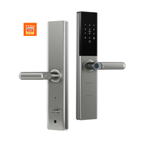 Serrure de porte intelligente TYSH Tuya App Material, avec carte, code et clé, pour appartement, de bonne qualité, serrure à mortaise 6068 en alliage d'aluminium.