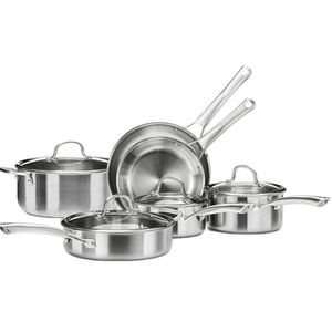 Poêle à frire profonde en acier inoxydable 304 triple couche avec couvercle en verre et deux poignées pour cuisinières à <span class=keywords><strong>gaz</strong></span>/à induction, sans PFOA, compatible lave-vaisselle - Product Image 6