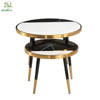 Ensemble table basse en marbre moderne et minimaliste de luxe Table centrale convertible Meubles de maison pour le salon