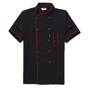 <b>Chef</b> Uniform Short Sleeve Cotton White Red Black Workwear Restaurant Bar Uniforms Men Women Summer - Product Image 3