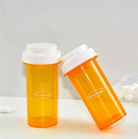 Flacons et pots en plastique personnalisables pour médicaments, contenants pharmaceutiques avec couvercle réversible résistant aux enfants, flacons à pilules