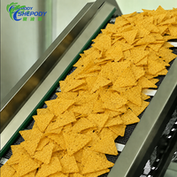 Chaîne de production de chips tortillas soufflées Shepody 300kg/h 500kg/h, machine/ligne de friture pour chips de pommes de terre, riz croustillant et cercles de tomates