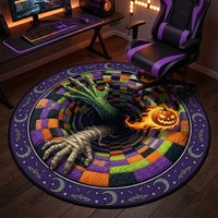 Tapis 3D personnalisé pour Halloween, tapis de sol avec crâne de momie, décoration effrayante