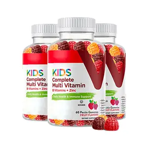 ילדים מולטי ויטמין Gummies עם אבץ ומולטי ויטמין עבור תמיכה חיסונית לגילאי 4 ומעלה