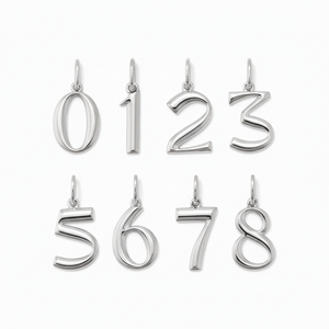 จี้ตัวเลขชุบทองขนาดใหญ่ 18K ประดับคริสตัล ลายทางศาสนา ทำจากโลหะผสม รูปแบบตัวอักษร - Product Image 1