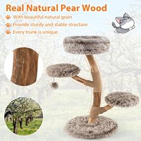 Arbre à chat personnalisé et durable, tour en bois pour chat, condo de luxe pour animaux de compagnie, cadeau idéal pour les amoureux des animaux, poteaux d'escalade et de grattage en bois naturel pour chatons