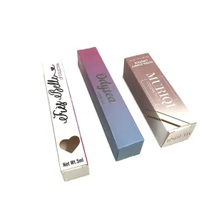 Make-up-Box benutzer definierte bunte Logo Druckpapier Tube Box Lippenstift Verpackung Lip gloss Box für Unternehmen