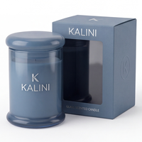 Vases à bougies vides personnalisables en gros avec logo, emballage de décoration de mariage, coupelles à bougies rondes en verre avec boîte