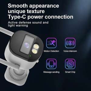 Tuya Smart Outdoor-Kamera für Heimsicherheit Wasserdicht Nachtsicht Zwei-Wege-Audio Eingebaute Sirene Cloud-WLAN Smart - Product Image 6