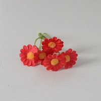 Kepala Bunga Daisy Mini Buatan dari Kain Sutra, Bunga Chamomile untuk Aksesoris Rambut DIY, Buket Pernikahan & Dekorasi Rumah