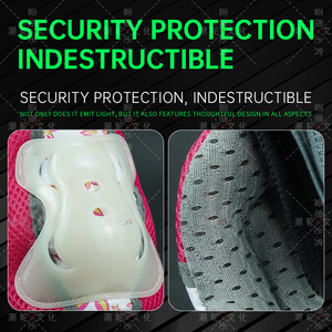 Patins à roulettes réglables OEM en ABS+EVA pour enfants, équipement de protection pour débutants, ensemble de protections genoux, coudes et poignets pour enfant, lumineux - Product Image 4
