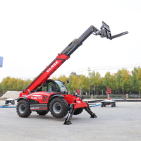 Chariot télescopique VANSE 4000 kg 14 m avec moteur diesel Cummins à commande hydraulique 4x4 pour la manutention de briques et d'acier sur chantier