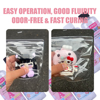 Kit de Silicone Liquide OEM ODM MTBJZJ Taba Squishy, Rapport de Poids 1:1, Deux Composants, Super Doux, Transparent, Silicone AB, Jouet à Presser DIY