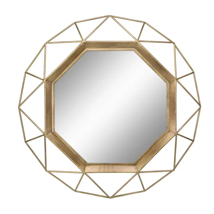 Modern Home Decoration Gold Metal Round Mirrors wall Mirror For Living Room and hallway