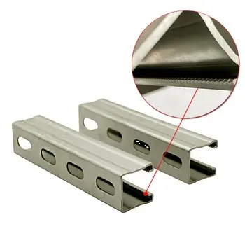 Baja Struktural Tergalvanis C Channel Metal Stud/Z Purlin/Harga Baja Unistrut Slotted C Channel