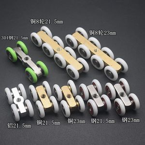 Ruedas pequeñas de latón para puertas correderas, herrajes para duchas de cristal en baños - Product Image 2